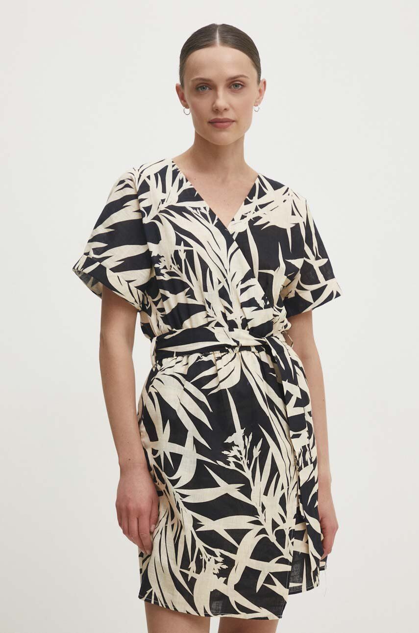WZ24-SUD00C-99X_F1 Model Nou de rochie in bumbac culoareinegru, ini, evazati - imagine 1