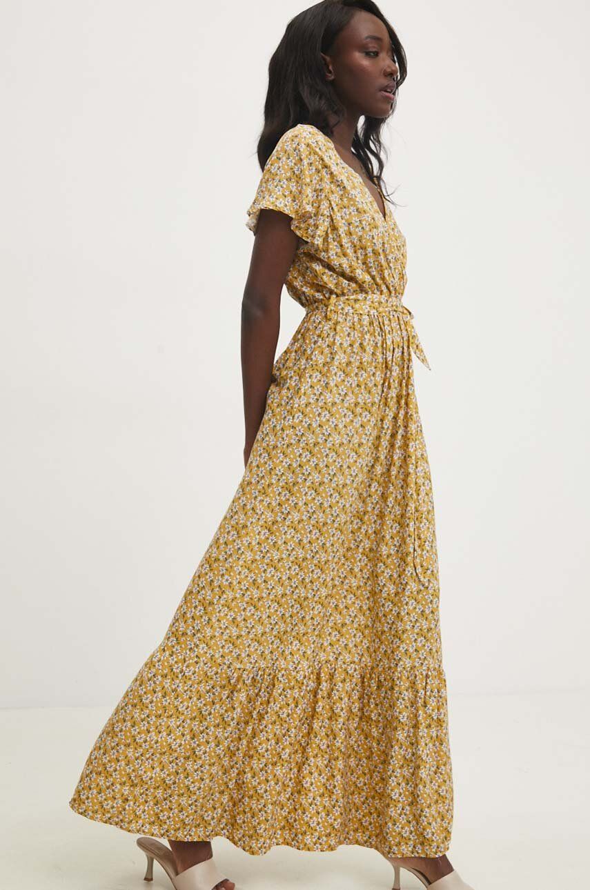 WZ24-SUD01A-11X_F1 Model Nou de rochie culoarea galin, maxi, evazati - imagine 1