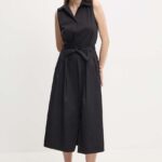 Model Nou de rochie culoareinegru, midi, evazati