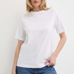 Silvian Heach tricou din bumbac femei, culoarea alb
