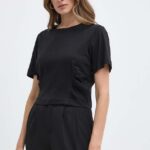 Silvian Heach tricou din bumbac femei, culoarea negru