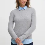 United Colors of Benetton pulover de lana femei, culoarea gri, light