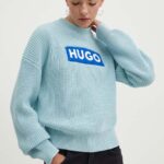 Hugo Blue pulover de bumbac calduros, 50514300