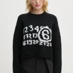 MM6 Maison Margiela pulover de lana femei, culoarea negru, calduros, S62HL0029.M13074
