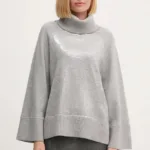 Joseph Ribkoff pulover femei, culoarea gri, cu guler, 244935