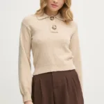 United Colors of Benetton pulover din amestec de lana femei, culoarea bej, 10R2D3013