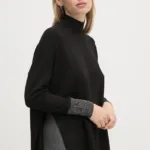 Gaudi pulover femei, culoarea negru, light, cu turtleneck, 421BD53010