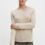 Marc O'Polo pulover de bumbac culoarea bej, light, 406605960447