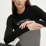 Iceberg pulover de lana femei, culoarea negru, light, A004 9000