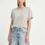G-Star Raw pulover de bumbac culoarea bej, light, D24596-D597