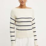 Weekend Max Mara pulover femei, culoarea bej, 2425366221600