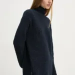 Marc O'Polo pulover de bumbac culoarea albastru marin, cu turtleneck, 409605960475