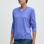 United Colors of Benetton pulover femei, culoarea violet, light, 103CD10BE