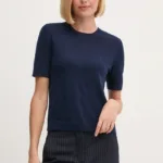 United Colors of Benetton pulover de lana femei, culoarea albastru marin, light, 11AHD10AY