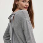 Dkny pulover din amestec de lana femei, culoarea gri, light, D2G4A151