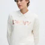 Dkny pulover femei, culoarea bej, light, DJ4R0407