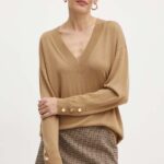 MICHAEL Michael Kors pulover de lana femei, culoarea maro, light, MT460YB4VR