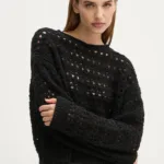Drykorn pulover de lana femei, culoarea negru, 422088 88583