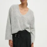 Drykorn pulover de lana femei, culoarea gri, 422087 88617