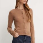Marella pulover de lana femei, culoarea bej, 2423346014200