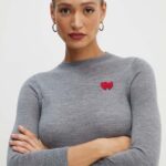 Marella pulover de lana femei, culoarea gri, light, 2423366094200