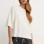 Marella pulover de lana femei, culoarea bej, 2423366141200