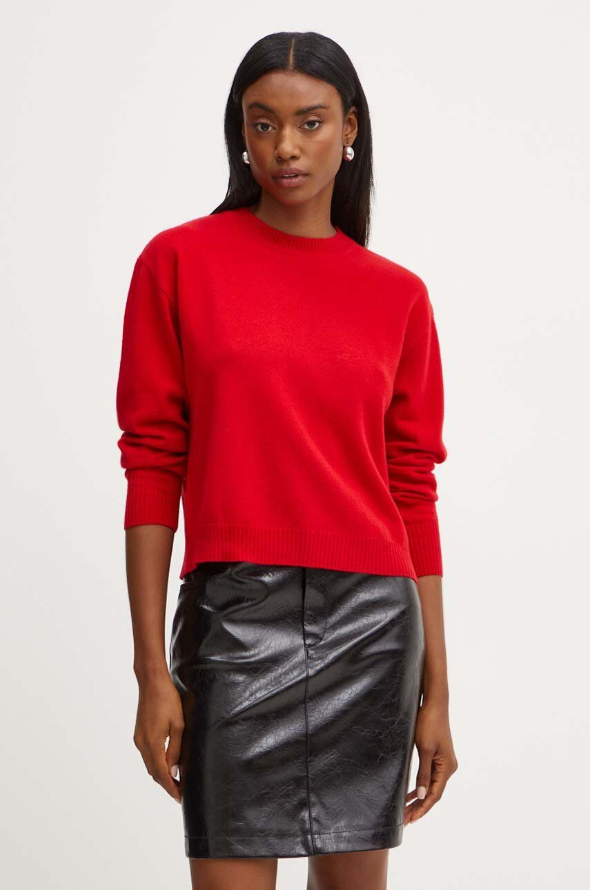 AW24-SWD0G1-33X_F1 Marella pulover de lana femei, culoarea rosu, 2423366181200 - imagine 1