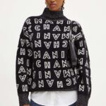 Armani Exchange pulover femei, culoarea negru, cu turtleneck, 6DYM1P YM1SZ
