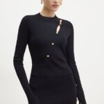 Versace Jeans Couture pulover femei, culoarea negru, 77HAFMB3 CM61H