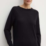 Max Mara Leisure pulover de lana femei, culoarea negru, light, 2426366088600
