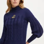 Luisa Spagnoli pulover de lana MILEDY femei, light, cu guler, 58395