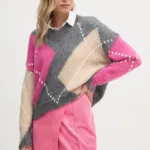 United Colors of Benetton pulover din amestec de lana femei, culoarea gri, 1142E4025