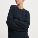 Superdry pulover din amestec de lana femei, culoarea albastru marin, W6110579A-B6R