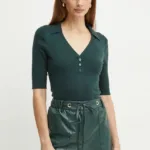 BOSS pulover de lana femei, culoarea verde, 50523743