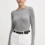 Lacoste pulover de lana femei, culoarea gri, light, AF2576