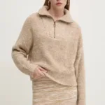 Billabong pulover Lost Heaven femei, culoarea bej, calduros, cu turtleneck, EBJSW00120