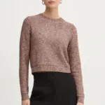 HUGO pulover femei, culoarea maro, light, 50522560