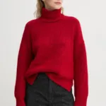 Gestuz pulover de lana femei, cu guler, 10909446