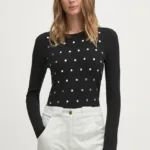 Sisley pulover femei, culoarea negru, light, 1MNPM105J