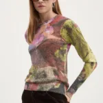 Desigual pulover din amestec de in CAMO PETALS light, 24WWJF75