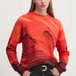 Desigual pulover VAUGHAN femei, culoarea portocaliu, 24WWJF48