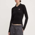 Tommy Jeans pulover femei, culoarea negru, light, DW0DW19803