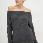Morgan pulover din amestec de lana MREINE femei, culoarea gri, MREINE