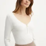 Morgan pulover MENZA femei, culoarea alb, light, MENZA