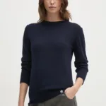 North Sails pulover din amestec de lana femei, culoarea albastru marin, light, 095481