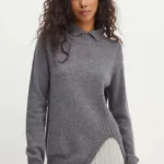 Simona Corsellini pulover de lana femei, culoarea gri, cu turtleneck, A24CPMGG04