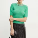 Simona Corsellini pulover de lana femei, culoarea verde, light, A24CPMGP03