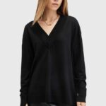 AllSaints pulover de lana BERN femei, culoarea negru, W037KB