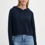 FROM FUTURE pulover de casmir culoarea albastru marin, light, WPH02130