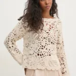 Pedro del Hierro pulover femei, culoarea bej, light, 3518656
